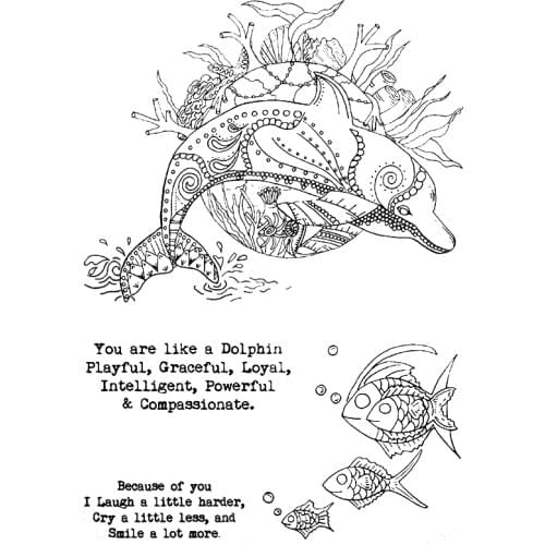 2021 New Ocean Animal Dolphin and Fish Pattern Clear Stamps For DIY Making Greeting Card Scrapbooking No Metal Cutting Dies Sets