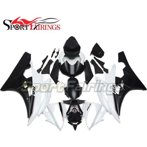 Injection Fairings For Yamaha YZF600 R6 06 07 2006 2007 Plastic ABS Motorcycle Fairing Kit Bodywork White Pearl Black Cowling