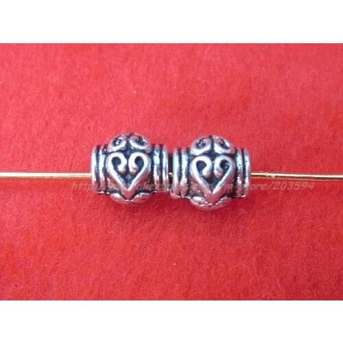 Wholesale 400pcs Tibet Silver Heart Spacer Bead jewelry findings