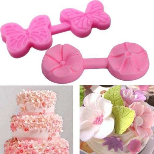 Various Flower Petal Baking Mould Easy To Operate Silicone Fondant Cake Chocolate Decorating Mold For Fondant, Sugar, Cookie