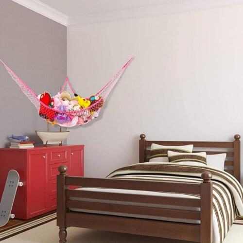 Mesh Toy Net Stuffed Animals Toy Storage Net Animal Hammock Stuffed Extra Large Jumbo Wall Sling Corner Mesh Nets For Kids Toys