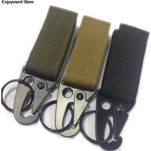 1X Molle Attach Belt Clip Webbing Backpack Strap Quickdraw Clasp Outdoor Carabiner Camp Water Bottle Hanger Tactical Holder Hook