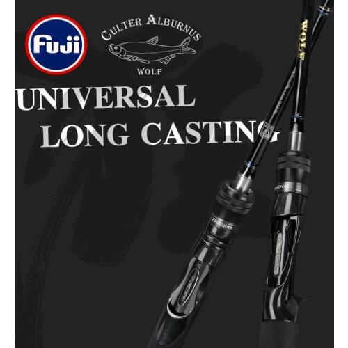 TSURINOYA Fishing Rod WOLF 1.98m 2.09m 2.2m 2.28m Medium Light BaitCasting Spinning FUJI Guide Bass Long Casting Carbon Lure Rod
