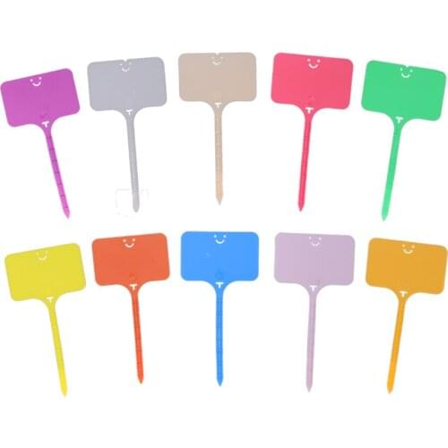 T-Type Plastic Plant Labels Waterproof Re-Usable Nursery Flower Vegetables Herb Markers Sign Stakes Garden Classification Tag