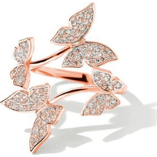 Top Quality Cute Butterfly Ring Opening Adjustable Rings For Women Jewelry Accessories Gifts