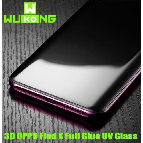 WuKong 3D full cover full glue UV glass for OPPO find X liquid screen protector tempered glass 9H Scratch-resistant phone film