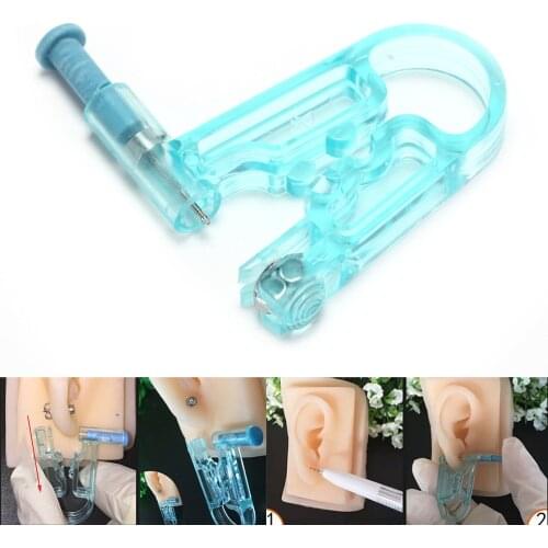 1 Set No Pain Body Piercing Gun+Stainless Steel Stud Toiletry Kits Top Safety Ear Piercing Kit Disposable Safe Sterile
