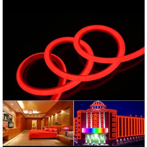 1M-20M Waterproof RGB LED Strips 220V Neon LED Strip Light SMD 2835 Flexible RGB LED Band 120leds/meter Neon Diode Ribbon 220V
