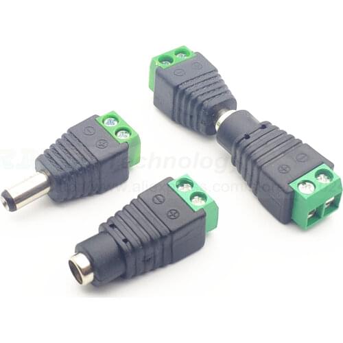 2.1x5.5mm DC Power 5pcs Female Plug Jack + 5pcs Male Plug Jack Connector 10pcs/lot Socket Adapter free shipping