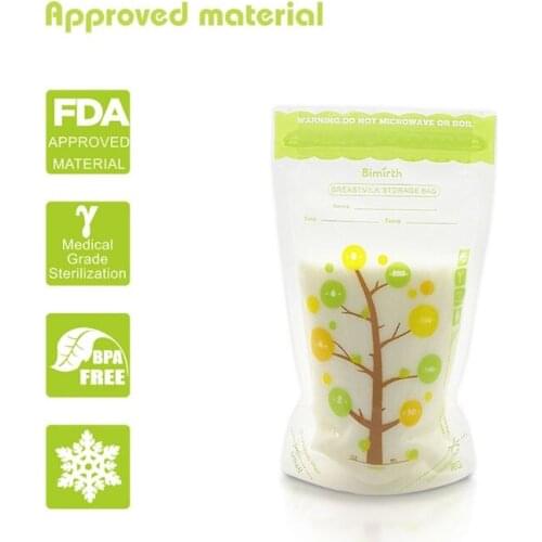 112Pcs Baby Breastmilk Storage Bags 235ml Leak Proof Sterilized Breast Milk Storage Bags