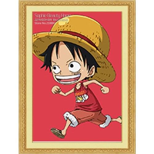2018 Rushed Europe Resin Diy Diamond Painting Cross Stitch Embroidery One Piece New Style Op Cartoon Luffy Dear Friends Mosaic