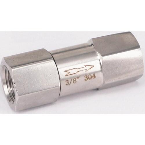 3/8" BSP Female 304 Stainless Steel One Way Check Valve Non-return In Line Valve 0.3Mpa-2.5Mpa