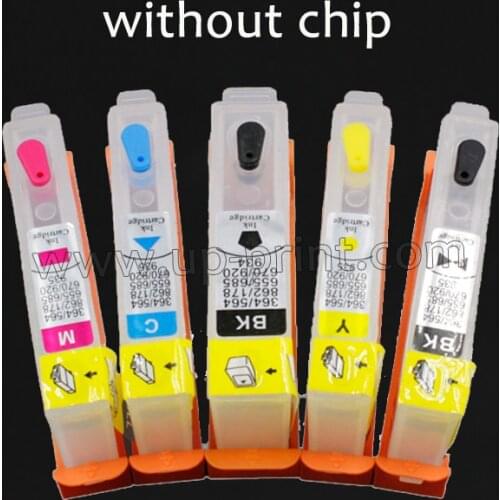 5pcs empty refillable Ink cartridges for HP 564 364 178 862 C5380/C6380/5383/6383/D5460/5463/B8550 no chip