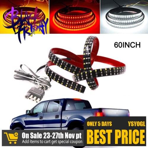 60" 49'' 12-24v Car Truck Tailgate Light Led Strip Light Bar 30w Reverse Brake Turn Signal Lamp for Jeep Pickup Suv Dodge