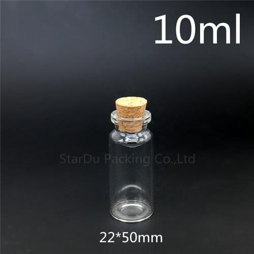 600pcs 10ml Small Cute Mini Cork Stopper Glass Bottles Vials Jars Containers 1/3oz Small Wishing Bottle with Cork