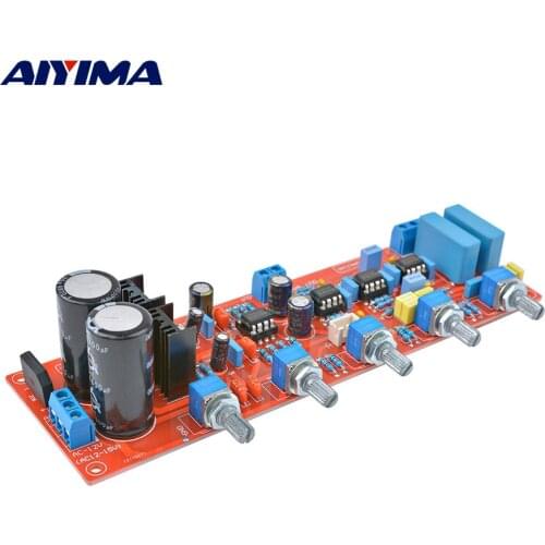 AIYIMA 2.1 Tone Preamp Volume Control NE5532 Subwoofer Preamplifier Board HiFi Adjustment Low Pass Filter DIY For Home Amplifier