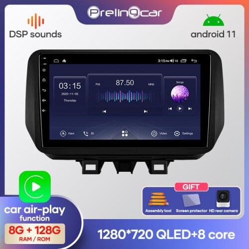 Prelingcar Android 10 NO DVD 2 Din Car Radio Multimedia Video Player Navigation GPS For Hyundai Tucson 2018-2019 Octa-Core DSP
