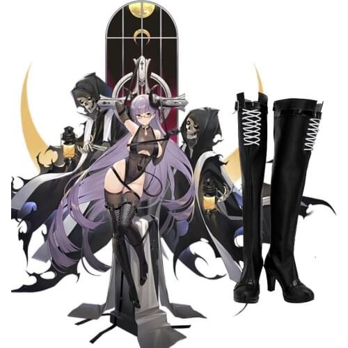 Azur Lane Gneisenau Cosplay Shoes High Heel Boots Costume Accessories Custom Made