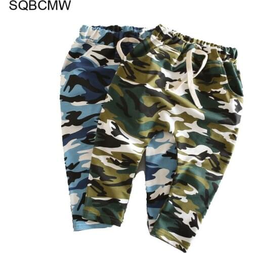 Baby Boys Pants kids camo trousers Children Clothing for Girls Harem Pants blue green camouflage