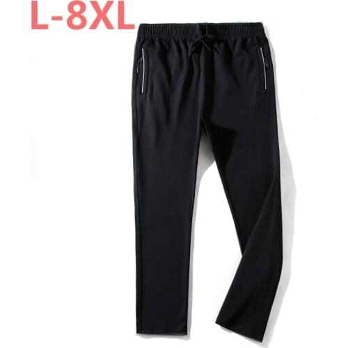 New spring autumn big size XL male pants Youth overalls loose pants pocket plus size men casual pants men 8XL 7XL 6XL 5XL