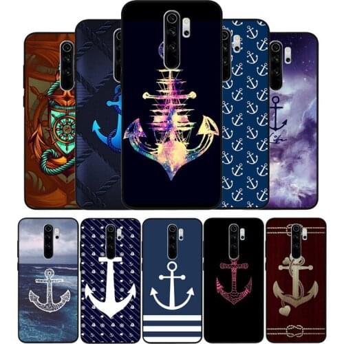 Anchor Black TPU Silicone Soft Phone Case For Redmi 4A 4X 7A 5 Plus 6 Pro NOTE 9 7 8 5 Pro 4 6