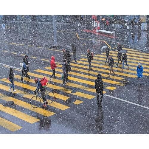 DIY Painting By Numbers Street Kit Oil Picture By Numbers Snow Landscape Wall Art Painting on Canvas Home Decoration Gift