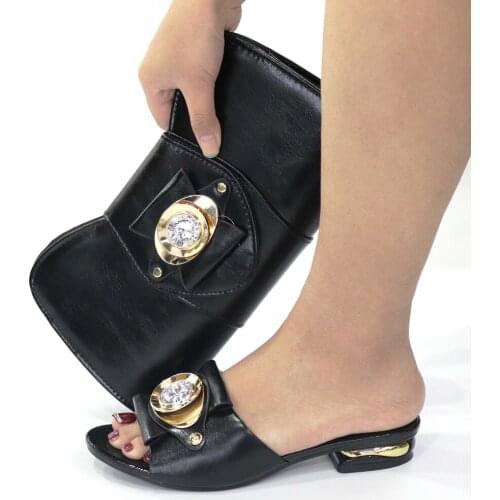 Doershow good price Italian fashion Shoes and Bag Set African Wedding Shoe and Bag set Italy Shoe and Handbag Summer Set !HCG1-2