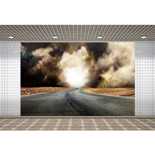 Lyavshi a fantastic desert road with clouds Backdrop Newborn Baby Birthday Party Photography Background Photo Studio props