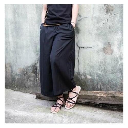 Hot ! 2020 Summer Men Harem Pants Casual Pants Trousers Vintage Fashion Culottes Boot Cut Hairstylist Nightclub Singer Costumes