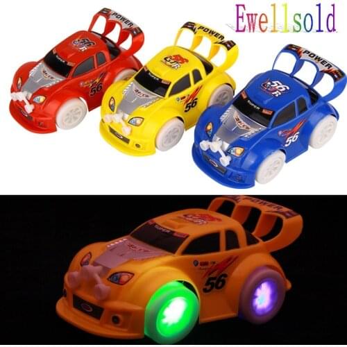 Best Gift Stunning universal Turning Plastic Cute Toy Cars for Child Electric Toy Car Model Kids Toys for Boys Free shipping