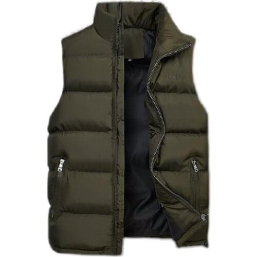 2021 Men Warm Hood Vest Waterproof Jackets Parka Winter Vests Jacket Autumn Thick Mens Casual Slim Jacket Coat Sleeveless