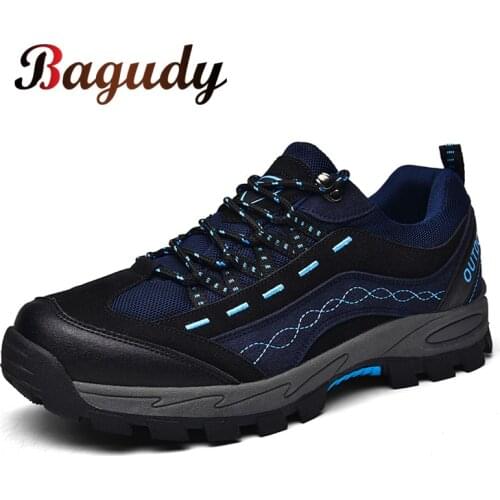 Men Boots Winter Shoes Anti-skidding Outdoor Hiking Men Casual Shoes Comfort Male Shoes Sneakers Male Hiking shoes Plus Size 46