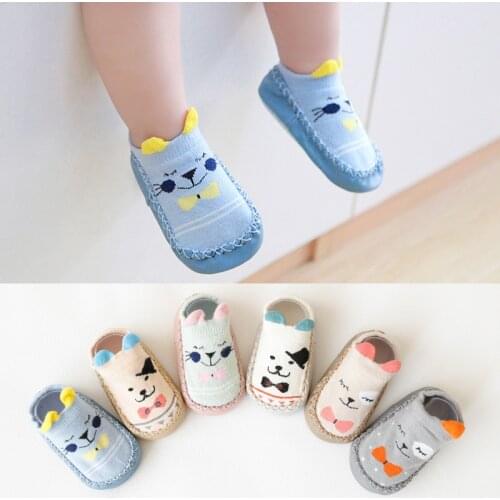 Baby Socks With Rubber Soles Newborn Baby Girls Boys Spring Autumn Children Floor Socks Shoes Infant Anti Slip Soft Sole Sock