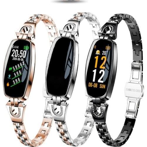 New IP67 Waterproof Female Smart Watch H8 Heart Rate Blood Pressure Monitor Sport Smart Bracelet for Lady Gift