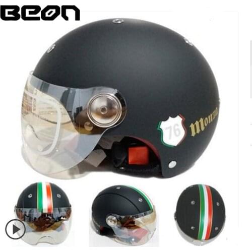 2019 Summer New Eur ECE attestation Half Face Motorcycle Helmet Netherlands half cover motorbike helmets of ABS PC visor Lens