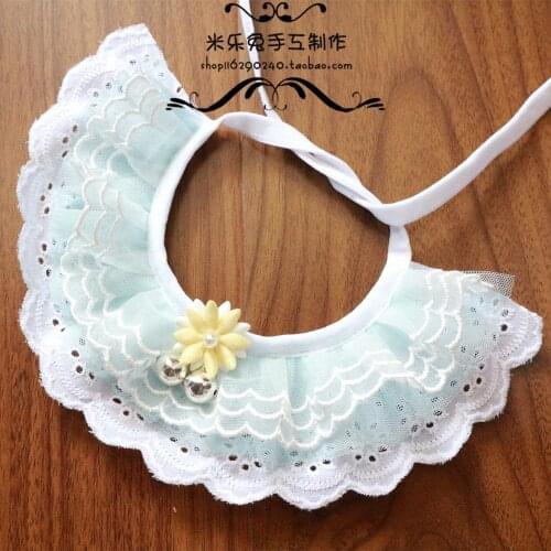 New Puppy Lace Scarf Fashion Pet Accessories Lace Bow Dog Bib Scarf Slobber for Dog VIP Cat Tie