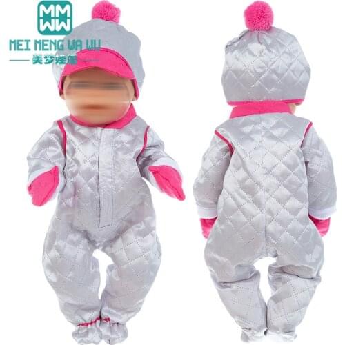 Doll clothes for 17inch 43cm toy born doll accessories Baby Cotton jacket, down jacket, cartoon suit Gifts for boys and girls