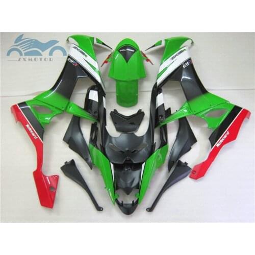 Professional factory ABS fairing set for ZX10R 2008 2009 2010 2011 green black bodywork road racing Fairings ZX 10R 08 09 11