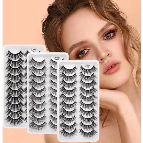 SHIDISHANGPIN 5 pairs mink eyelashes natural false eyelashes 3d mink lashes makeup lashes fake eyelashes maquiagem faux cils