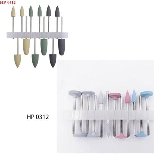 Cesoon 5Packs Dental Diamond Burs Resin Base Hidden Resins Polisher Kit HP 0412 /0312 For Low Speed Handpiece