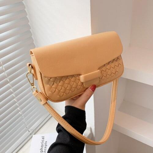 New Women Handbag Luxury Wove PU Leather Shoulder Bag Brand Designer Messenger Bag Elegant Female Square Crossbody Bags Purse