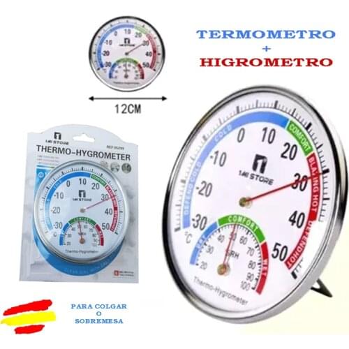 TERMO-HIGROMETRO thermocouple + humidity wall or table top temperature analogico home decoration weather station quality