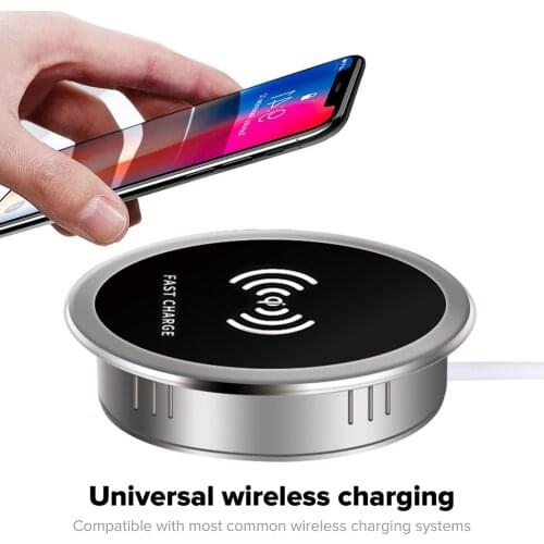 Universal Qi Wireless Charger Stand 15W 7.5W or 5W Dock Embedded Qi Wireless Induction Charging Transmitte for iPhone Samsung