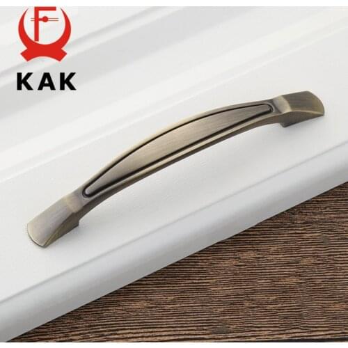 KAK Vintage Bronze Handles Kitchen Cabinet Handles Drawer Knobs Antique Cupboard Door Wardrobe Pulls Furniture Handle Hardware