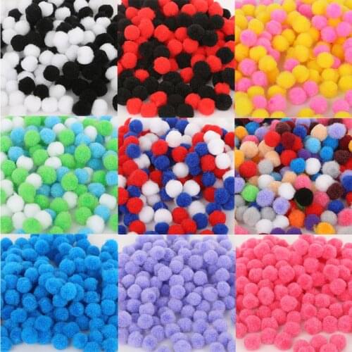 High Quality 900Pcs/lot 10mm Multi Color Pompoms Soft Pom Poms Balls For DIY Sewing Wedding Scrapbooking Decor Accessories