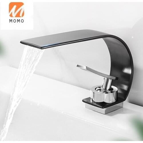 Premium Quality Brass Waterfall Bathroom Taps Basin Faucet Mixer