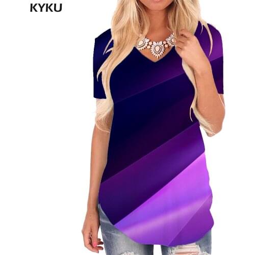 KYKU Nebula T Shirt Women Purple Funny T shirts Space Shirt Print Universe T-shirts 3d Womens Clothing Summer Cool New