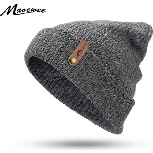 Maocwee Unisex Knitted Skuilles Beanies Women Autumn Winter Beanies Hats Solid Ski Hat Cap Winter Warm Balaclava Beanies Dad Cap