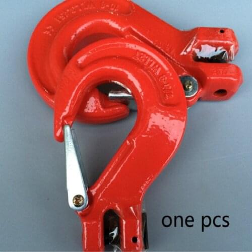 1 pc 8T 16mm-8mm sling hook with safety latch Croissant hook for Lifting ,Hoisting hook safety latch swivel hooks for lifting