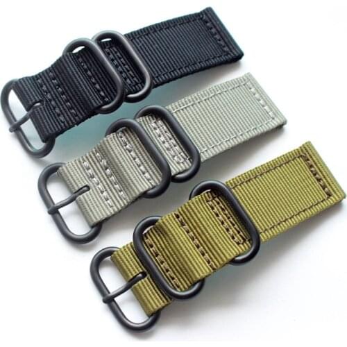 1PCS Heavy duty nylon straps 18mm 20mm 22mm 24mm Nylon Watchband strap watch For Gear S3 S2 Classic Universal Band for amazfit